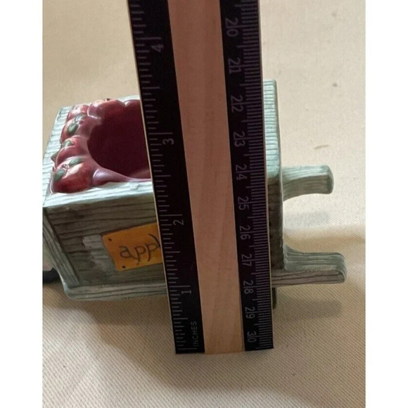 Yankee Candle Tealight Votive Holder Fresh Red Apples Cart 5 cents Retired - Picture 8 of 8